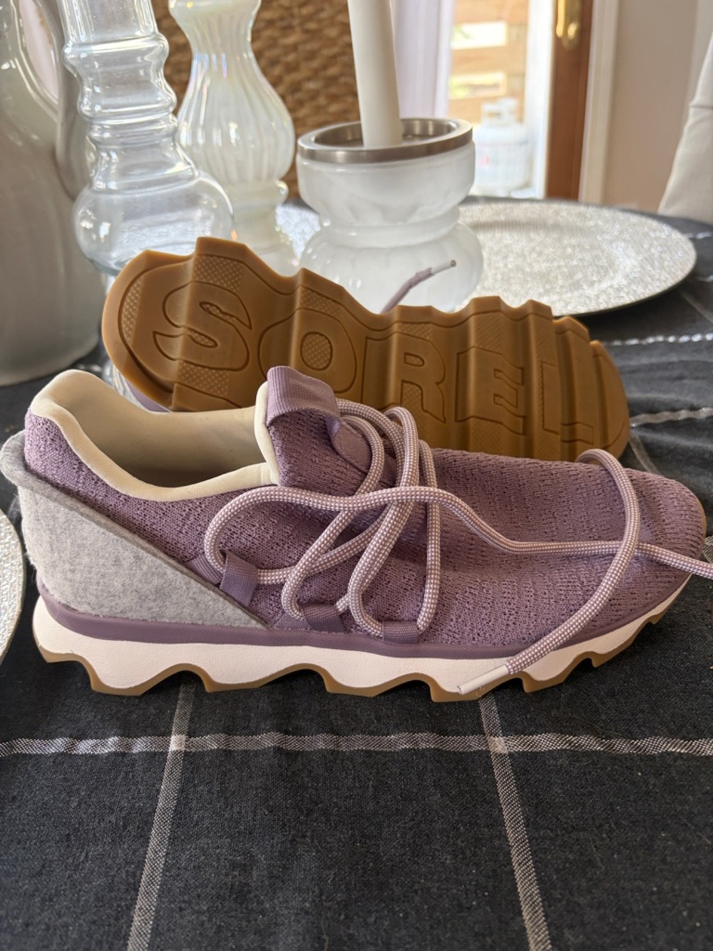 Sorel Kinetic Lavender Women's Knit Sneakers 9.5